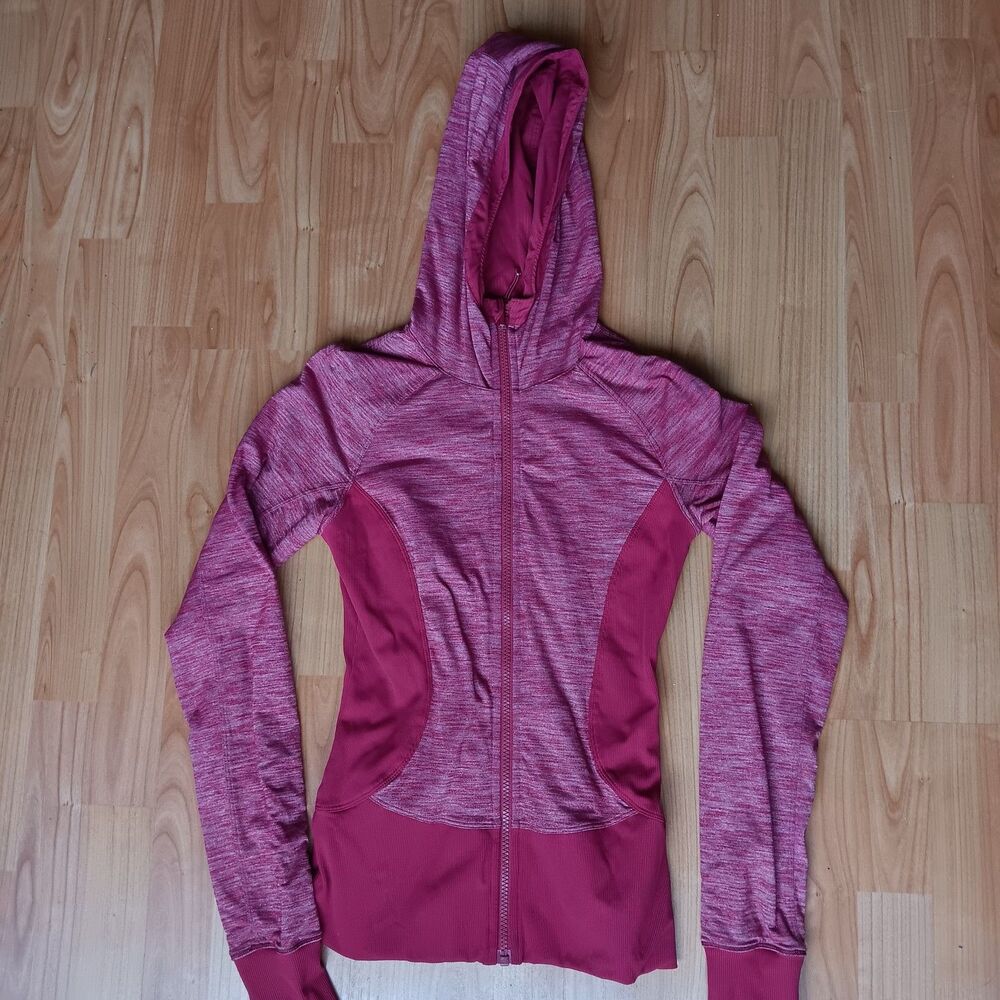Lululemon Full‎ Zip Red reversible Jacket 4 Outdoor Athletic Running Workout